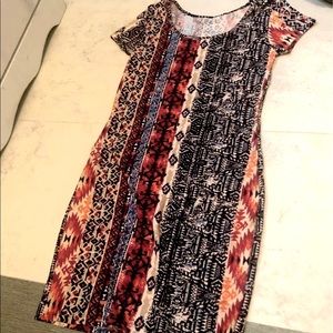 Aztec Soft and Stretchy Bodycon Dress